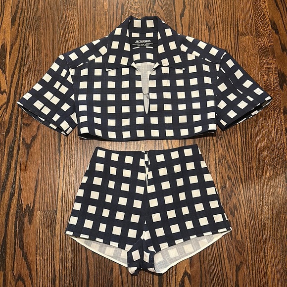 Jacquemus “Le Splash” checkered two piece set - Picture 4 of 9